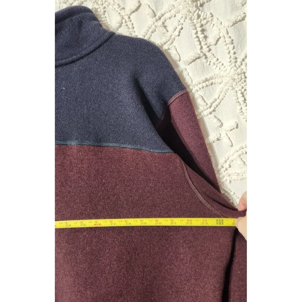 North Face Mens Gordon Lyons‎ Pullover Size XL Maroon Colorblock Q Zip Outdoor